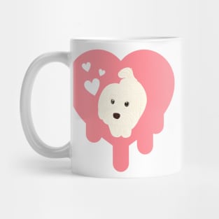 Dog melting heart Mug